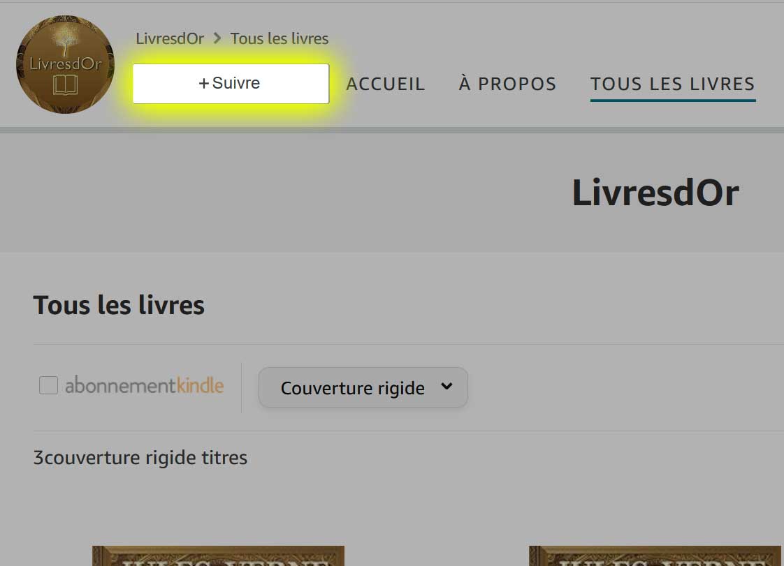 éditions LivresDor - suivre nos publications notre page sur Amazon